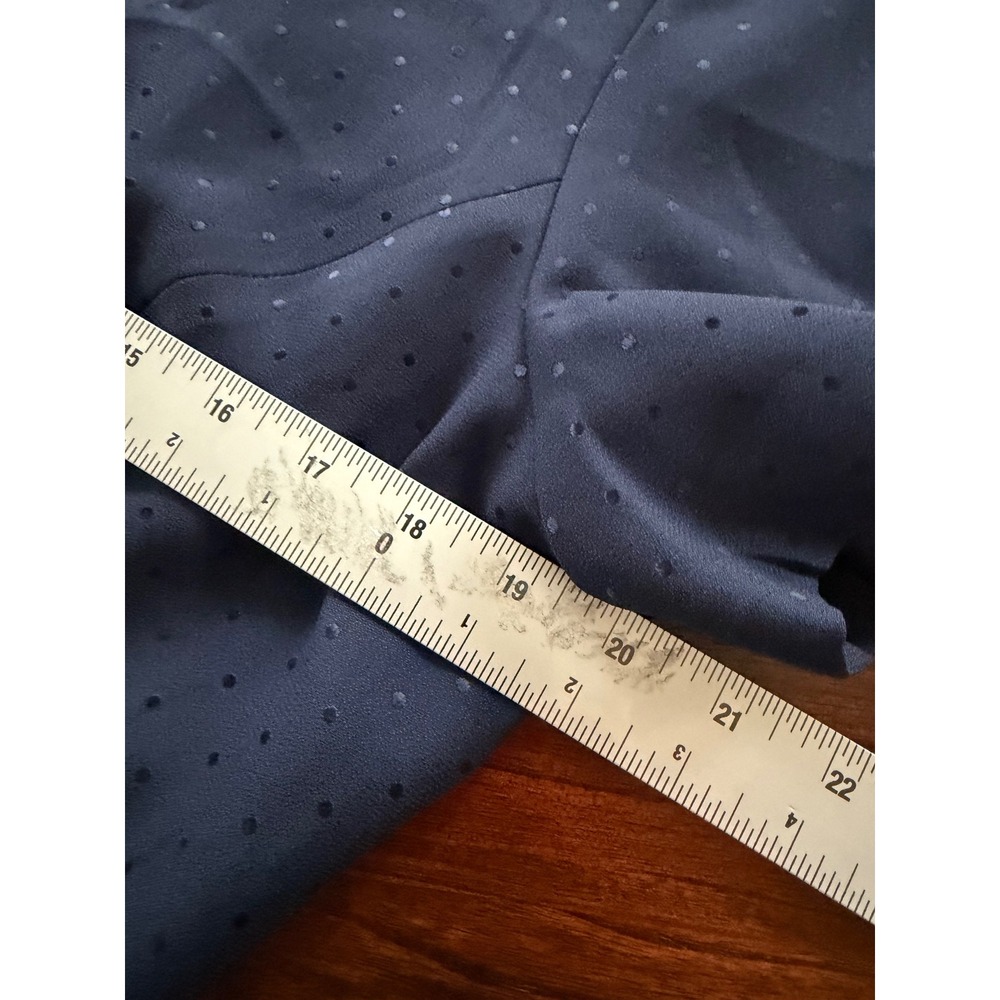 Liz Claiborne Petite Navy Blue Jacquard Polka Dot Keyhole Shift Dress 14P - Picture 5 of 10